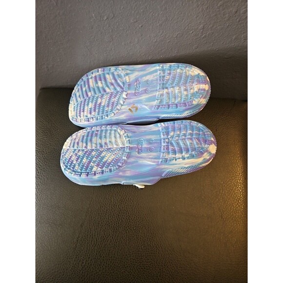 crocs Marble Purple-blue womens 8 Mens 6 Slip On sandals (S32) - Picture 6 of 8